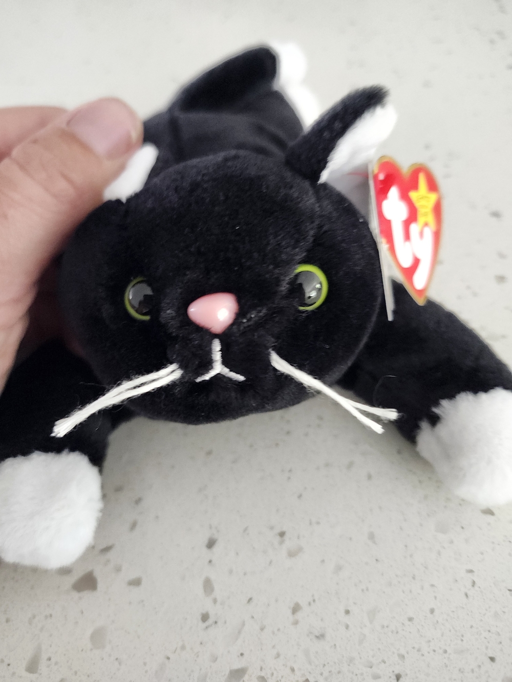 NWT Beanie Baby Zip II | Black And White Cat | Vintage